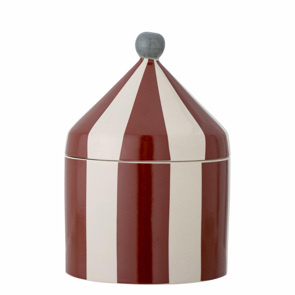Cimmi Jar w/lid red, stoneware