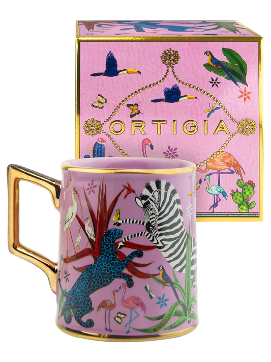 Tazza de cerámica rosa