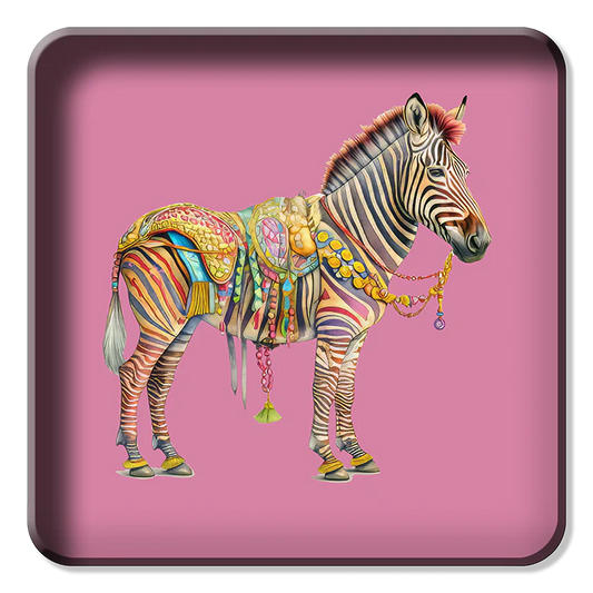 Metal Tray - Circus Zebra - 30 x 30 cm