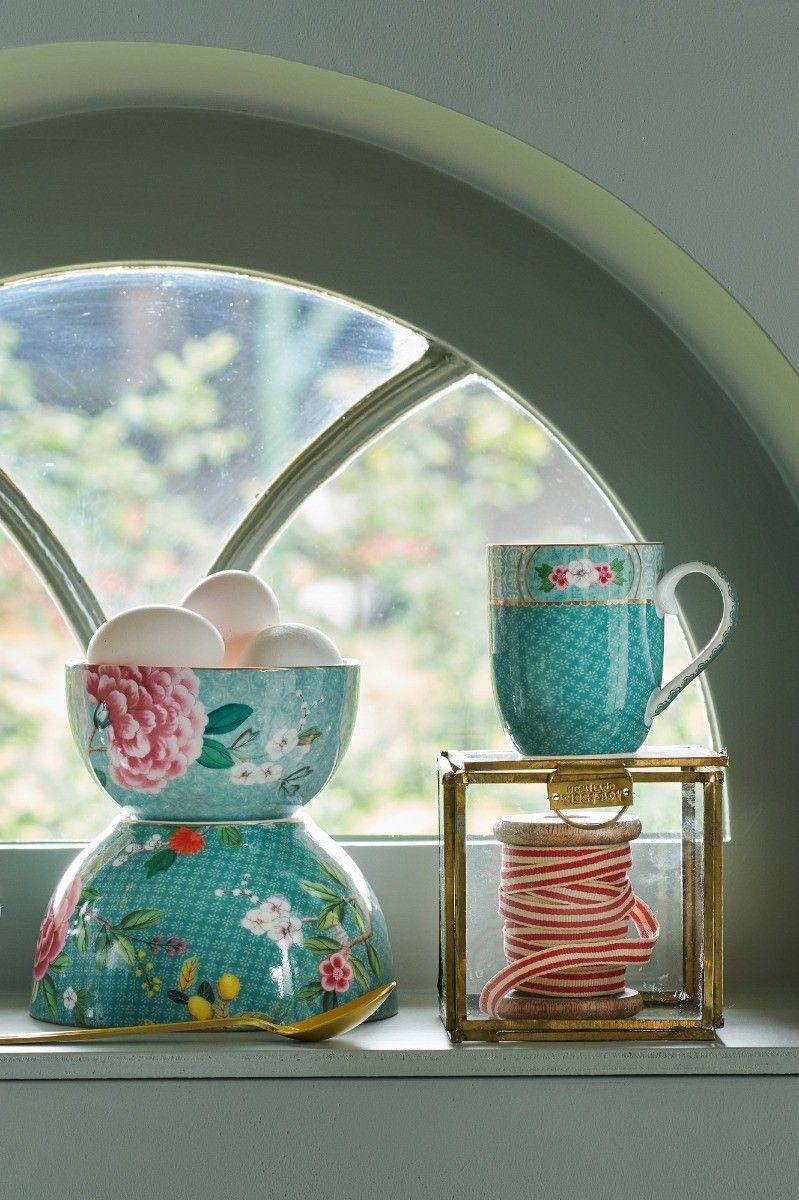 Cuenco Blushing Birds Azul 12cm