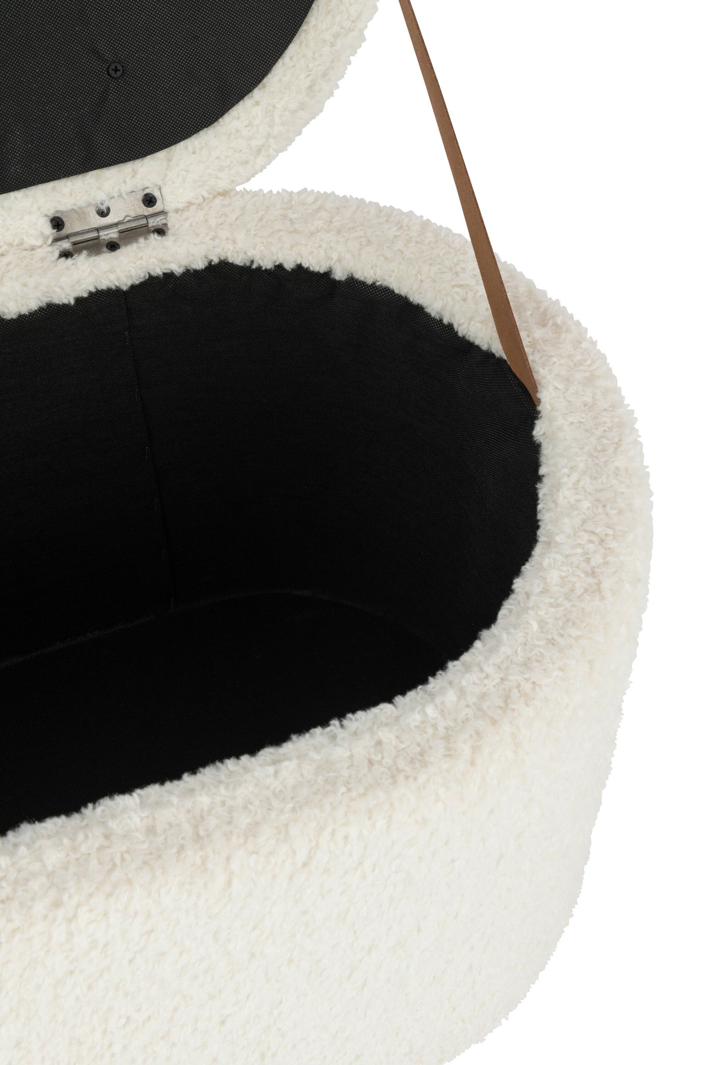 Puf Almacenamiento Teddy Poliester Blanco (38815)